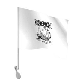 Флаг для автомобиля с принтом One piece в Белгороде, 100% полиэстер | Размер: 30*21 см | пират