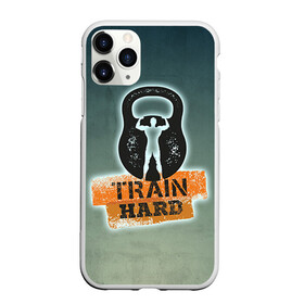 Чехол для iPhone 11 Pro Max матовый с принтом Train hard 2 в Белгороде, Силикон |  | bodybuilding | no pain no gain | train hard | бодибилдинг | качалка | пауэрлифинг | тренажерный | фитнес