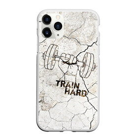 Чехол для iPhone 11 Pro матовый с принтом Train hard 5 в Белгороде, Силикон |  | bodybuilding | no pain no gain | train hard | бодибилдинг | качалка | пауэрлифинг | тренажерный | фитнес
