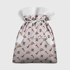 Подарочный 3D мешок с принтом Sherlock в Белгороде, 100% полиэстер | Размер: 29*39 см | Тематика изображения на принте: holmes | sherlock | холмс | шерлок