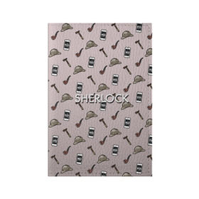 Обложка для паспорта матовая кожа с принтом Sherlock в Белгороде, натуральная матовая кожа | размер 19,3 х 13,7 см; прозрачные пластиковые крепления | holmes | sherlock | холмс | шерлок