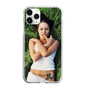 Чехол для iPhone 11 Pro Max матовый с принтом Джоли Анджелина в Белгороде, Силикон |  | анджелина | девушка | джоли | лежит | тату