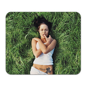 Коврик прямоугольный с принтом Джоли Анджелина в Белгороде, натуральный каучук | размер 230 х 185 мм; запечатка лицевой стороны | анджелина | девушка | джоли | лежит | тату