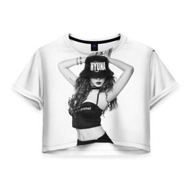 Женская футболка 3D укороченная с принтом K-pop девушка в Белгороде, 100% полиэстер | круглая горловина, длина футболки до линии талии, рукава с отворотами | cl корея | k pop | айдолы | девушка