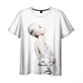 Мужская футболка 3D с принтом Miley в Белгороде, 100% полиэфир | прямой крой, круглый вырез горловины, длина до линии бедер | cyrus | miley | майли | музыка | сайрус