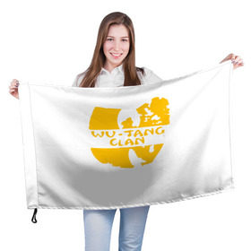 Флаг 3D с принтом Wu Tang Clan в Белгороде, 100% полиэстер | плотность ткани — 95 г/м2, размер — 67 х 109 см. Принт наносится с одной стороны | method man | tang clan | wu tang clan