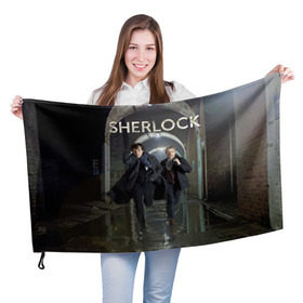 Флаг 3D с принтом Sherlock в Белгороде, 100% полиэстер | плотность ткани — 95 г/м2, размер — 67 х 109 см. Принт наносится с одной стороны | benedict | cumberbatch | freeman | holmes | martin | sherlock | бенедикт | ватсон | доктор | камбербэтч | мартин | фриман | холмс | шерлок