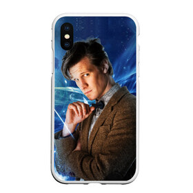 Чехол для iPhone XS Max матовый с принтом 11th Doctor Who в Белгороде, Силикон | Область печати: задняя сторона чехла, без боковых панелей | doctor who | matt | smith | tardis | временной поток | доктор кто | мэтт | смит | тардис