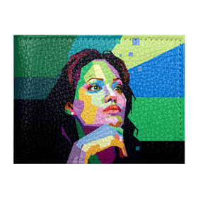 Обложка для студенческого билета с принтом Анджелина Джоли в Белгороде, натуральная кожа | Размер: 11*8 см; Печать на всей внешней стороне | angelina jolie | актриса | анджелина джоли | звезда | знаменитость | кино | поп арт | символ