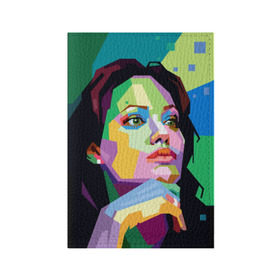 Обложка для паспорта матовая кожа с принтом Анджелина Джоли в Белгороде, натуральная матовая кожа | размер 19,3 х 13,7 см; прозрачные пластиковые крепления | angelina jolie | актриса | анджелина джоли | звезда | знаменитость | кино | поп арт | символ