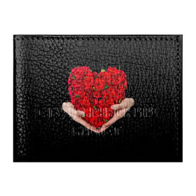 Обложка для студенческого билета с принтом Сердце в руках в Белгороде, натуральная кожа | Размер: 11*8 см; Печать на всей внешней стороне | 8 марта | любовь | подарок | праздник | розы | руки | сердце