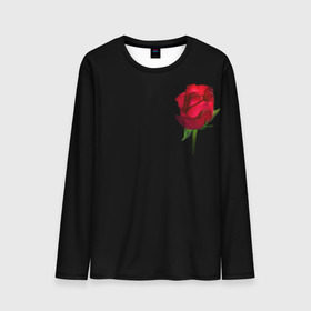 Мужской лонгслив 3D с принтом Розы за спиной в Белгороде, 100% полиэстер | длинные рукава, круглый вырез горловины, полуприлегающий силуэт | за спиной | любовь | подарок | роза | розы | сюрприз | цветы | чувства