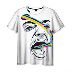 Мужская футболка 3D с принтом Крик в Белгороде, 100% полиэфир | прямой крой, круглый вырез горловины, длина до линии бедер | вектор | крик | крикрадуга