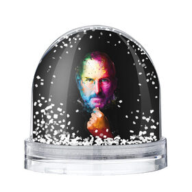 Снежный шар с принтом Стив Джобс в Белгороде, Пластик | Изображение внутри шара печатается на глянцевой фотобумаге с двух сторон | apple | знаменитость | лидер | очки | поп арт | портрет | рука | стив джобс | яблоко