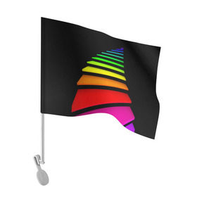 Флаг для автомобиля с принтом Лестница в Белгороде, 100% полиэстер | Размер: 30*21 см | лестница | радуга | спектр | цвет | цвета | яркие