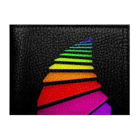 Обложка для студенческого билета с принтом Лестница в Белгороде, натуральная кожа | Размер: 11*8 см; Печать на всей внешней стороне | лестница | радуга | спектр | цвет | цвета | яркие