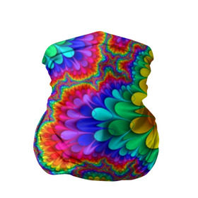 Бандана-труба 3D с принтом Узор в Белгороде, 100% полиэстер, ткань с особыми свойствами — Activecool | плотность 150‒180 г/м2; хорошо тянется, но сохраняет форму | Тематика изображения на принте: кислотный | обстракция | радуга | свет | спектр | узор | цвет | цвета | яркие