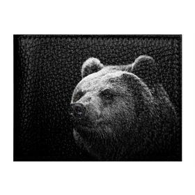 Обложка для студенческого билета с принтом Медведь в Белгороде, натуральная кожа | Размер: 11*8 см; Печать на всей внешней стороне | бурый | дикий | животное | медведь | россия | символ | тайги | фото | хищник | хозяин | черно белое
