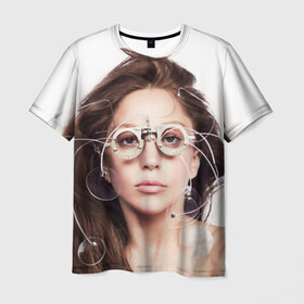 Мужская футболка 3D с принтом Lady Gaga в Белгороде, 100% полиэфир | прямой крой, круглый вырез горловины, длина до линии бедер | 