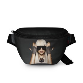 Поясная сумка 3D с принтом Lady Gaga в Белгороде, 100% полиэстер | плотная ткань, ремень с регулируемой длиной, внутри несколько карманов для мелочей, основное отделение и карман с обратной стороны сумки застегиваются на молнию | lady gaga | блондинка | звезда | знаменитость | леди гаага | очки | певица | поп | эпатаж | эпатажная