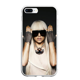 Чехол для iPhone 7Plus/8 Plus матовый с принтом Lady Gaga в Белгороде, Силикон | Область печати: задняя сторона чехла, без боковых панелей | lady gaga | блондинка | звезда | знаменитость | леди гаага | очки | певица | поп | эпатаж | эпатажная