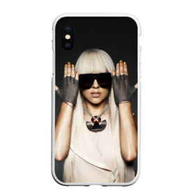Чехол для iPhone XS Max матовый с принтом Lady Gaga в Белгороде, Силикон | Область печати: задняя сторона чехла, без боковых панелей | lady gaga | блондинка | звезда | знаменитость | леди гаага | очки | певица | поп | эпатаж | эпатажная