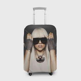 Чехол для чемодана 3D с принтом Lady Gaga в Белгороде, 86% полиэфир, 14% спандекс | двустороннее нанесение принта, прорези для ручек и колес | lady gaga | блондинка | звезда | знаменитость | леди гаага | очки | певица | поп | эпатаж | эпатажная