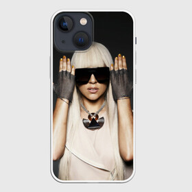 Чехол для iPhone 13 mini с принтом Lady Gaga в Белгороде,  |  | lady gaga | блондинка | звезда | знаменитость | леди гаага | очки | певица | поп | эпатаж | эпатажная