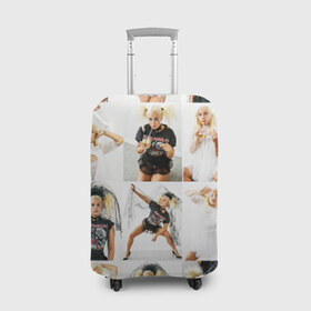 Чехол для чемодана 3D с принтом Lady Gaga в Белгороде, 86% полиэфир, 14% спандекс | двустороннее нанесение принта, прорези для ручек и колес | lady gaga | белая | блондинка | звезда | знаменитость | коллаж | леди гаага | невеста | палец | певица | показывает | поп | свадьба | средний | фата | черная | эпатаж | эпатажная