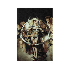 Обложка для паспорта матовая кожа с принтом Lady Gaga в Белгороде, натуральная матовая кожа | размер 19,3 х 13,7 см; прозрачные пластиковые крепления | Тематика изображения на принте: 
