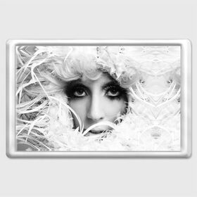 Магнит 45*70 с принтом Lady Gaga в Белгороде, Пластик | Размер: 78*52 мм; Размер печати: 70*45 | Тематика изображения на принте: lady gaga | белые | блондинка | звезда | знаменитость | леди гаага | певица | перья | поп | эпатаж | эпатажная