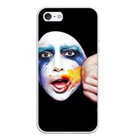 Чехол для iPhone 5/5S матовый с принтом Lady Gaga в Белгороде, Силикон | Область печати: задняя сторона чехла, без боковых панелей | lady gaga | взгляд | звезда | знаменитость | леди гаага | певица | поп | портрет | эпатаж | эпатажная