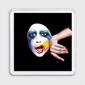 Магнит 55*55 с принтом Lady Gaga в Белгороде, Пластик | Размер: 65*65 мм; Размер печати: 55*55 мм | lady gaga | взгляд | звезда | знаменитость | леди гаага | певица | поп | портрет | эпатаж | эпатажная