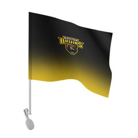 Флаг для автомобиля с принтом Бостон Брюинз в Белгороде, 100% полиэстер | Размер: 30*21 см | nhl | бостон брюинз | нхл | хоккеист | хоккей