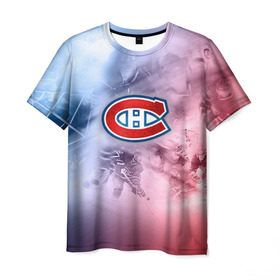 Мужская футболка 3D с принтом Монреаль Канадиенс 1 в Белгороде, 100% полиэфир | прямой крой, круглый вырез горловины, длина до линии бедер | nhl | монреаль канадиенс | нхл | хоккеист | хоккей