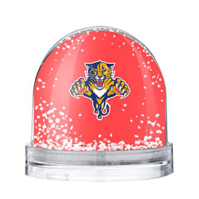 Снежный шар с принтом Флорида Пантерз в Белгороде, Пластик | Изображение внутри шара печатается на глянцевой фотобумаге с двух сторон | nhl | нхл | флорида пантерз | хоккеист | хоккей