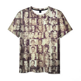Мужская футболка 3D с принтом Звёзды Голливуда в Белгороде, 100% полиэфир | прямой крой, круглый вырез горловины, длина до линии бедер | cinema | hollywood | актёры | герой | знаменитости | кино | кинозвёзды | кумир | любимец | оскар