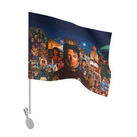 Флаг для автомобиля с принтом Michael Jackson в Белгороде, 100% полиэстер | Размер: 30*21 см | майкл джексон