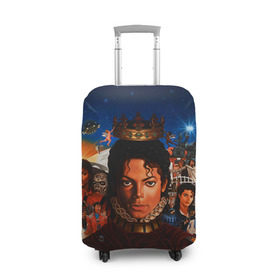 Чехол для чемодана 3D с принтом Michael Jackson в Белгороде, 86% полиэфир, 14% спандекс | двустороннее нанесение принта, прорези для ручек и колес | майкл джексон