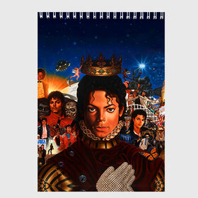 Скетчбук с принтом Michael Jackson в Белгороде, 100% бумага
 | 48 листов, плотность листов — 100 г/м2, плотность картонной обложки — 250 г/м2. Листы скреплены сверху удобной пружинной спиралью | майкл джексон