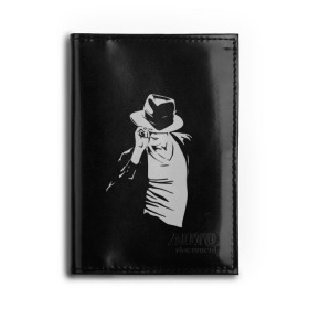 Обложка для автодокументов с принтом Michael Jackson в Белгороде, натуральная кожа |  размер 19,9*13 см; внутри 4 больших “конверта” для документов и один маленький отдел — туда идеально встанут права | Тематика изображения на принте: майкл джексон