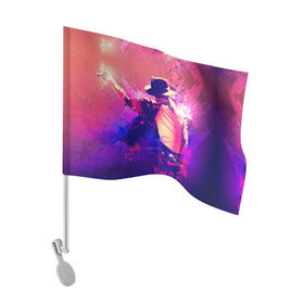 Флаг для автомобиля с принтом Michael Jackson в Белгороде, 100% полиэстер | Размер: 30*21 см | джексон | майкл