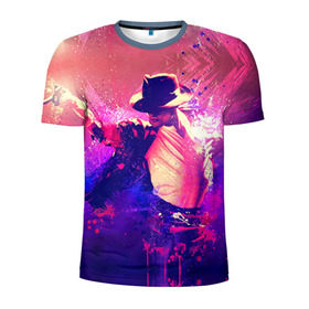 Мужская футболка 3D спортивная с принтом Michael Jackson в Белгороде, 100% полиэстер с улучшенными характеристиками | приталенный силуэт, круглая горловина, широкие плечи, сужается к линии бедра | джексон | майкл