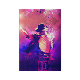 Обложка для паспорта матовая кожа с принтом Michael Jackson в Белгороде, натуральная матовая кожа | размер 19,3 х 13,7 см; прозрачные пластиковые крепления | Тематика изображения на принте: джексон | майкл