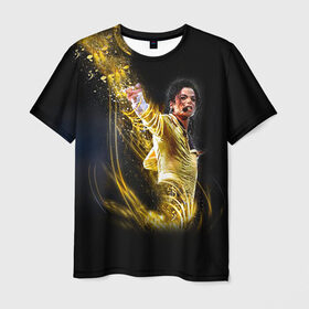 Мужская футболка 3D с принтом Michael Jackson в Белгороде, 100% полиэфир | прямой крой, круглый вырез горловины, длина до линии бедер | Тематика изображения на принте: майкл джексон