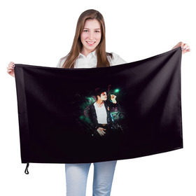 Флаг 3D с принтом Michael Jackson в Белгороде, 100% полиэстер | плотность ткани — 95 г/м2, размер — 67 х 109 см. Принт наносится с одной стороны | майкл джексон