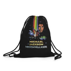 Рюкзак-мешок 3D с принтом Michael Jackson в Белгороде, 100% полиэстер | плотность ткани — 200 г/м2, размер — 35 х 45 см; лямки — толстые шнурки, застежка на шнуровке, без карманов и подкладки | майкл джексон