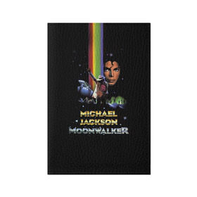 Обложка для паспорта матовая кожа с принтом Michael Jackson в Белгороде, натуральная матовая кожа | размер 19,3 х 13,7 см; прозрачные пластиковые крепления | Тематика изображения на принте: майкл джексон