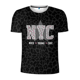 Мужская футболка 3D спортивная с принтом NYC в Белгороде, 100% полиэстер с улучшенными характеристиками | приталенный силуэт, круглая горловина, широкие плечи, сужается к линии бедра | chick | meow | nice | nyc | swag | young | девушке | киса | киска | львица | мода | мяу | свэг | тигрица