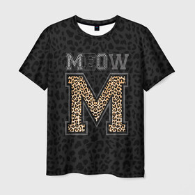 Мужская футболка 3D с принтом MEOW в Белгороде, 100% полиэфир | прямой крой, круглый вырез горловины, длина до линии бедер | meow | swag | девушке | киса | киска | львица | мода | мяу | свэг | тигрица